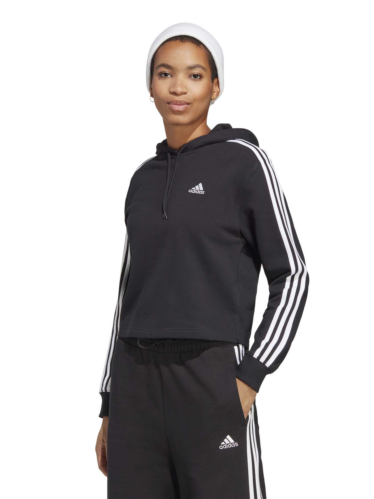 Hanorac Essentials 3-Stripes French Terry Crop