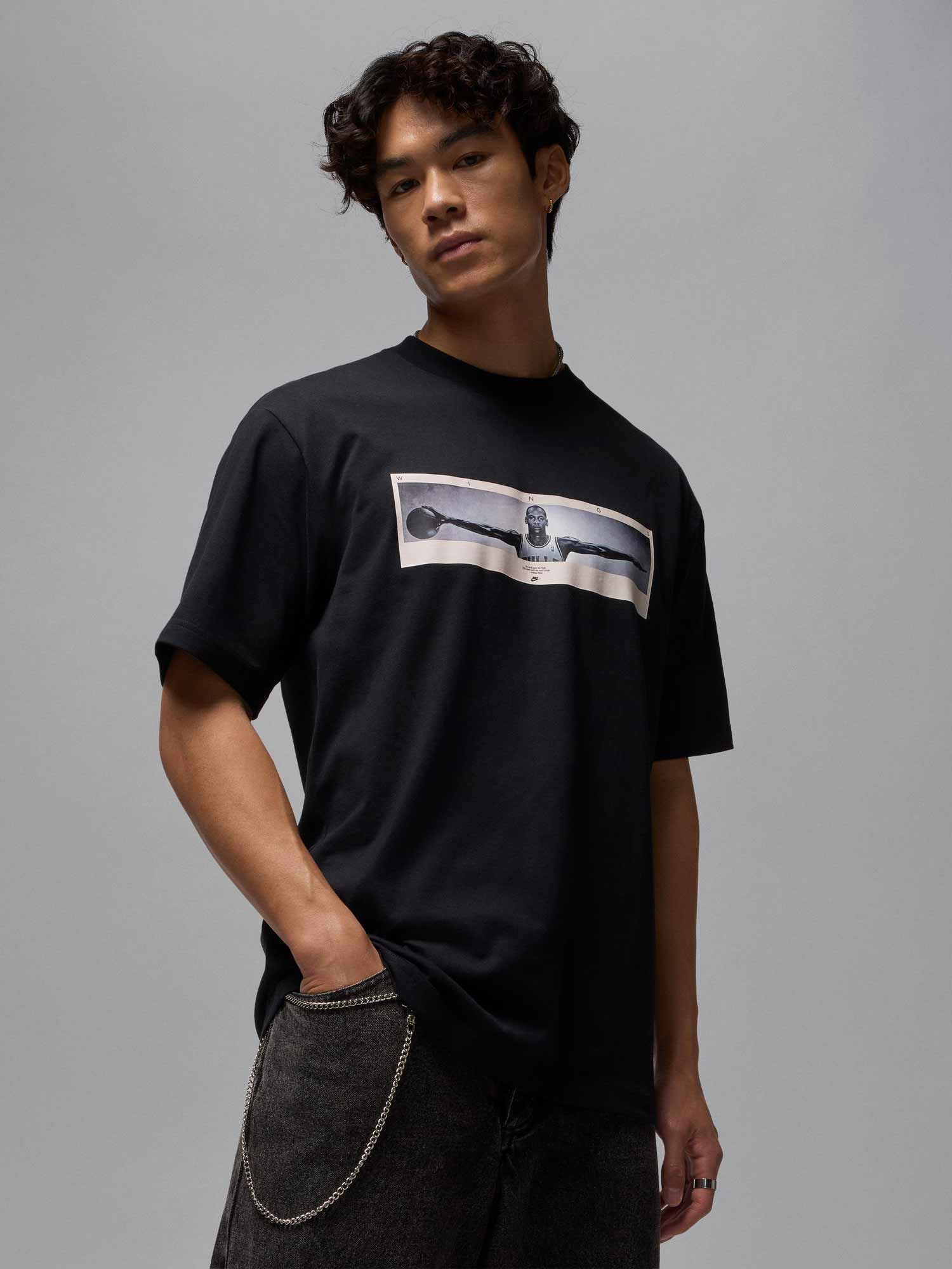 Tricou M J Nc Wings Photo Ss Crew