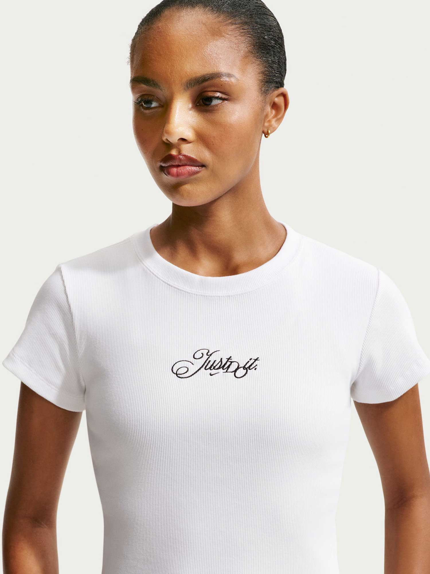 NIKE Тениска W NSW RIB MOD CRP JDI TEE