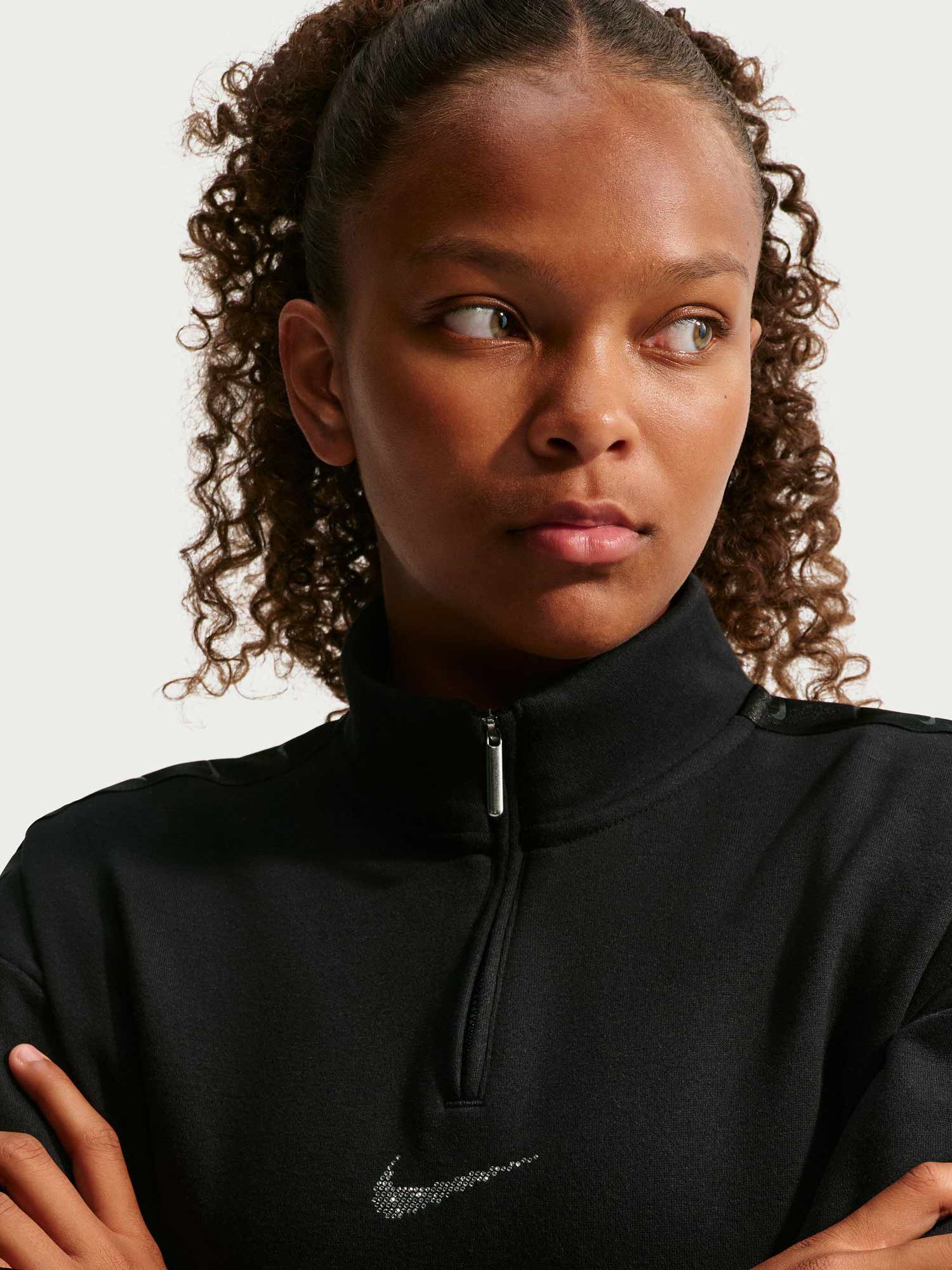 NIKE Суитшърт G NSW STUDIO FLC QZ SHINE