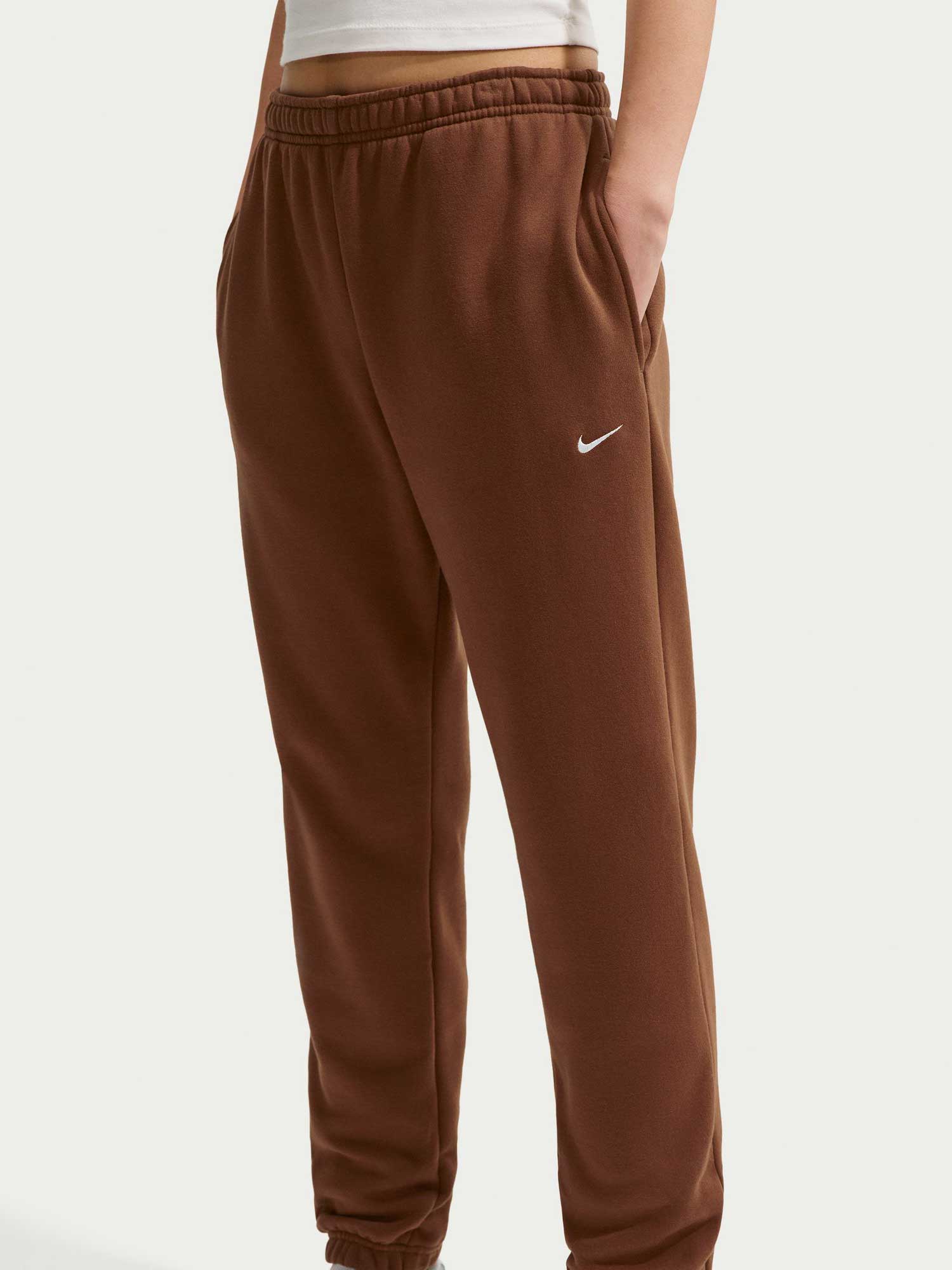 Pantaloni sport W Nk Stdo Flc Mw Mr Std Cf Pnt