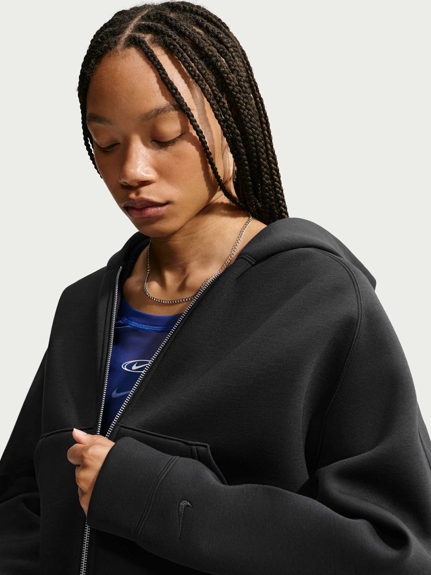NIKE Суитшърт W NK ARTICLE FLC FZ HDY