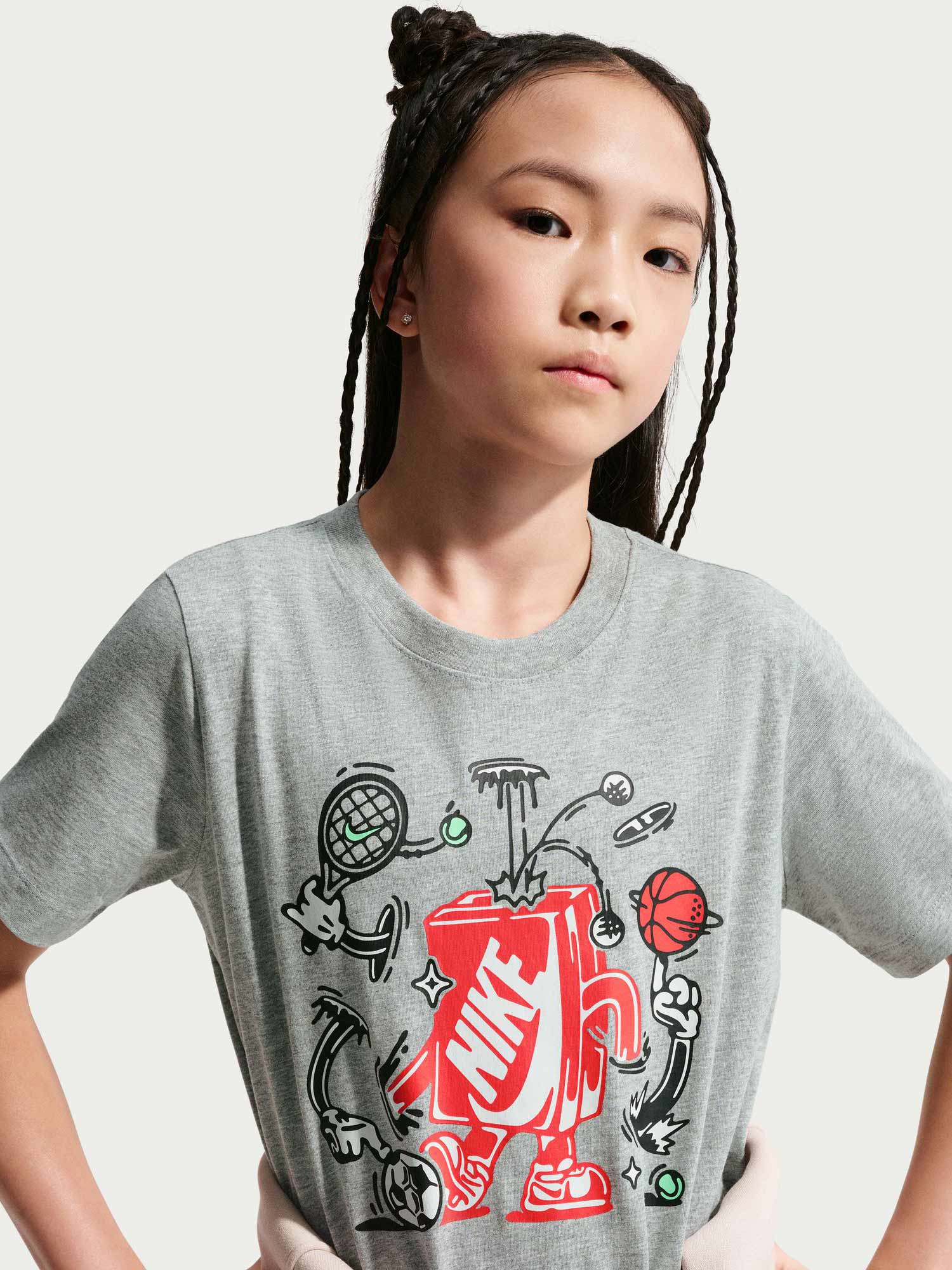 NIKE Тениска K NSW TEE BOXY MLT SPT