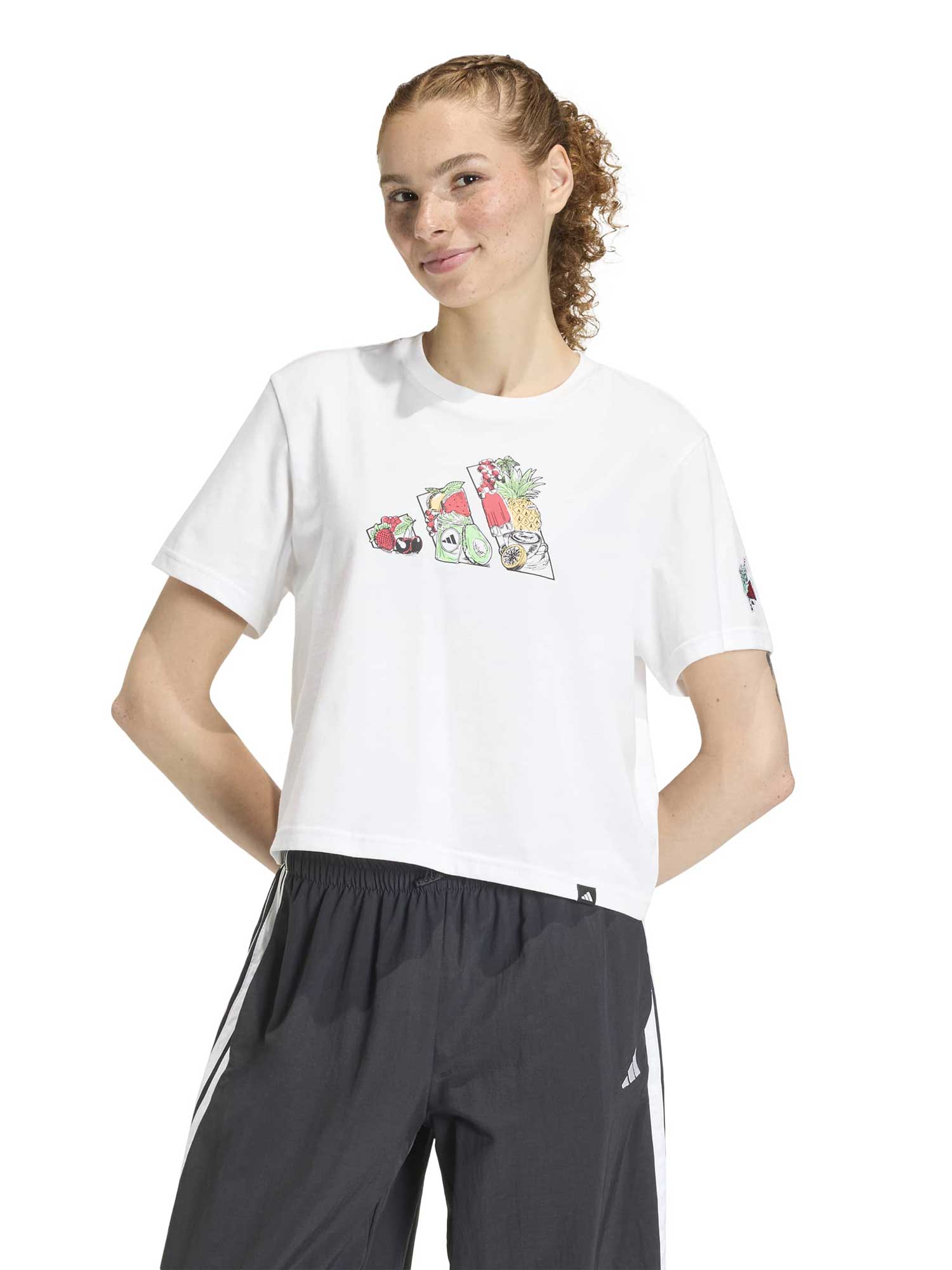 ADIDAS SPORTSWEAR Тениска FOOD CROPPED LOOSE GRAPHIC