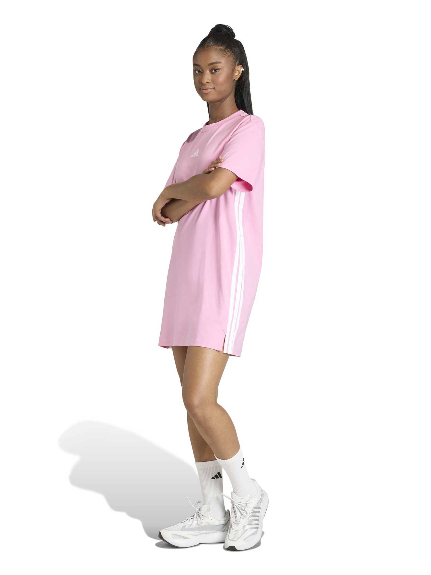 ADIDAS SPORTSWEAR Рокля ESSENTIALS 3-STRIPES TEE DRESS