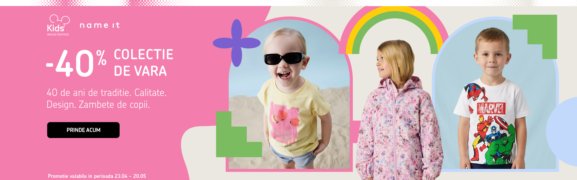 -40% Colectie de vara: KIDS MOVIE HEROES & NAME IT